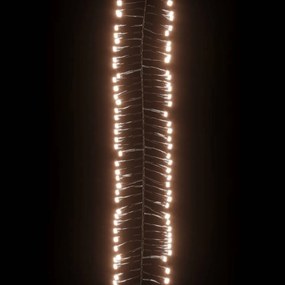 Meleg fehér fényű fürtös pvc led-szalag 400 led-del 7,4 m