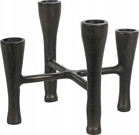 Gyertyatartó Garn kandeláber fém Fekete