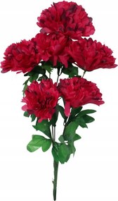 Csokor 7 Nagy Krizantém Mesterséges 72cm Bordó Sírvirág Dekoráció