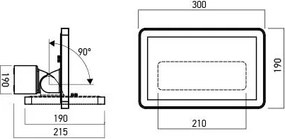 Kültéri Fali Lámpa Szürke FLUX REDO 90244