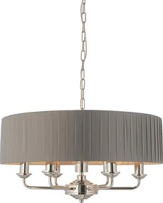 ENDON 94397 HIGHCLERE Ernyős Függesztett Lámpa Nickel-Nero, Faszén E14 IP20