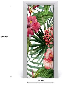 Poszter tapéta ajtóra Hawaii mintás 75x205 cm