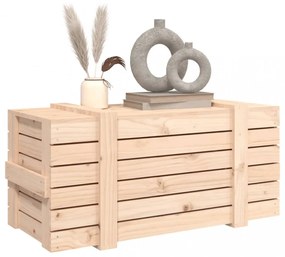 tömör fenyőfa tárolóláda 91 x 40,5 x 42 cm