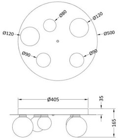 Trio - DICAPO 5xLED/3W RGB állítható mennyezeti lámpa 3000-5000K + DO
