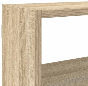 sonoma tölgyszínű szerelt fa fali kockapolc 7 rekeszes színű