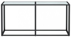 fehér márványszínű edzett üveg tálalóasztal 160 x 35 x 75,5 cm