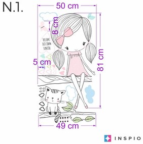 INSPIO Falmatricák - Tündér és cica egy ágon
