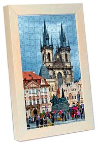 Prága puzzle képkeret beige