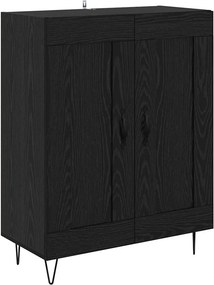 vidaXL Széf Fekete tölgy 69,5 x 34 x 90 cm Műszaki fa és vas