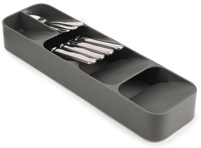 Szürke műanyag evőeszköztartó fiókba 11 x 39,5 cm Duo – Joseph Joseph