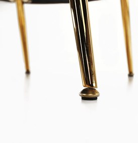 Fotel Art-deco stílusban, rózsaszín Velvet anyag/gold króm-arany, NOBLIN
