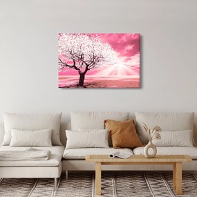 Rózsaszín fa képe (90x60 cm)