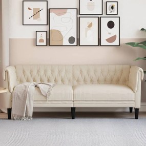 3 személyes vászon Chesterfield kanapé