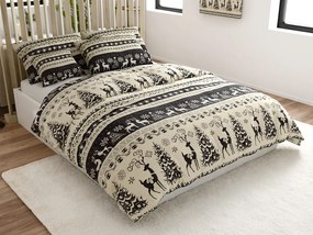 Mikroplüss ágyneműhuzat WINTER DEER szürke Ágyneműhuzat mérete: 70 x 90 cm | 140 x 220 cm