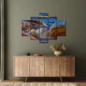 Részletes kép - víz a kövek között (150x105 cm)