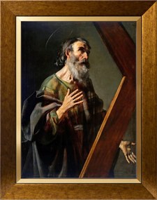 Szent András Apostol Szakrális Kép Arany Vászon Díszkeret 30X40