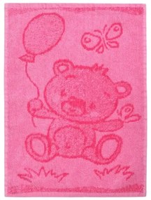 Bear pink gyermek törölköző, 30 x 50 cm