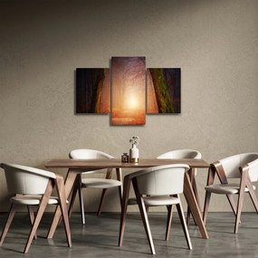 Őszi erdő képe a ködben (90x60 cm)