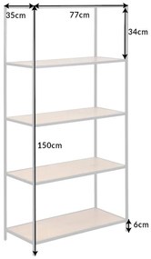 Design könyvespolc Maille 150 x 77 cm vad tölgy
