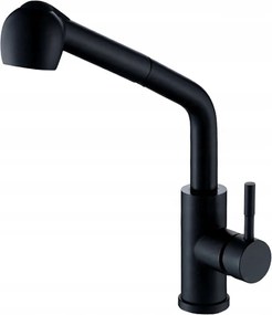 Magas Fekete Konyhai Csaptelep Kihúzható Kifolyócsővel 2 Zuhanyzási Mód Csaptelep