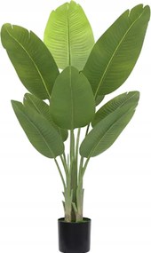 Mesterséges Pálma Növény Strelitzia Paradicsom Madár Cserépben Realisztikus 120cm
