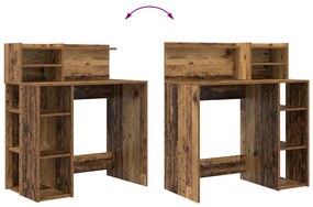 Tárolós Íróasztal Régi Fa 90x48x101.5 cm Mérnöki fa