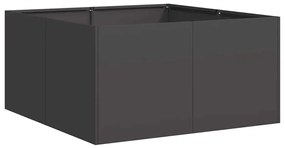 vidaXL fekete hidegen hengerelt acél növénytartó 80x80x40 cm