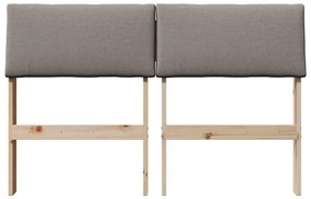 Kárpitozott fejtámla Tópszínű 120 cm Tömör fenyőfa