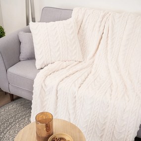 4Home Cozy Knit takaró, krém színű, 150 x 200 cm
