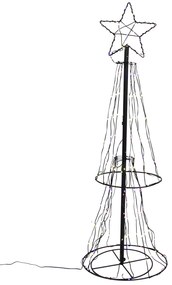 Karácsonyi állólámpa fekete fa 150 cm LED RGB-vel, időzítővel IP44 - Ugoku