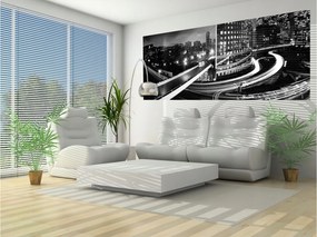 Fotótapéta Éjszakai város Felhőkarcolók Fények Városi táj 250x104 +ragasztó