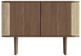 Barna-natúr színű alacsony komód tölgyfa dekorral 109x75 cm Treasures – UMAGE