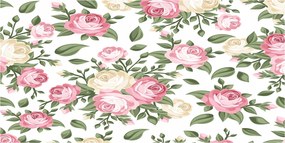 Üvegpanel konyhába Rózsa 100x50 cm Ragasztó