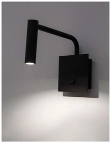 Nova Luce fali lámpa, fekete, 3000K melegfehér, beépített LED, 1x3W, 190 lm, 7140181