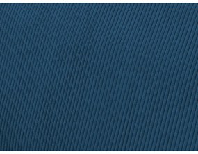 Kék kordbársony kinyitható-tárolóhelyes sarokkanapé Voltaire – Bobochic Paris