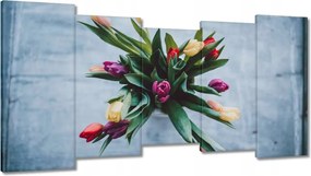 Vászonkép 150x80 Tulipánok Virágcsokor