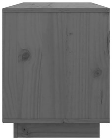 szürke tömör fenyőfa TV-szekrény 74x35x44 cm