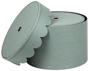Mentazöld fedeles karton tárolódoboz szett 2 db-os ø 26x17,5 cm Wilma – Bigso Box of Sweden