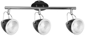 Aldabra Oliver mennyezeti lámpa GU10-es foglalat, 3 LED izzó, 5,5W fekete-króm