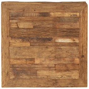 Újrahasznosított, tömör vasúti talpfa dohányzóasztal 70x70x30cm