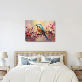 Üveg kép - Egy madár festménye (70x50 cm)