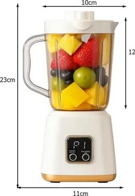 Hordozható vezeték nélküli turmixgép USB töltéssel HP-158 - fehér