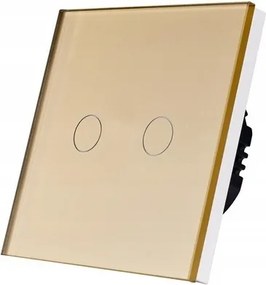 Érintőkapcsoló 2K Dupla Kapcsoló Üveg Led Háttérvilágítás