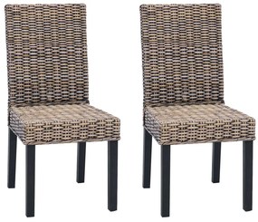 Étkezőszék 2 pcs Fekete Mosás 45 x 54 x 93 cm Tömör Mahagóni Fa