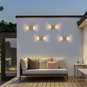 Immax 08522L - LED kültéri fali lámpatest LUXLINE LED/6W/230V 3000K IP54 tölgy