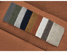 Narancssárga kárpitozott ágyneműtartós franciaágy ágyráccsal 180x200 cm Mont Blanc – Bobochic Paris