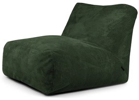 Zöld kordbársony babzsákfotel Tube 100 – SLOWDOWN