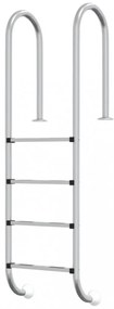 vidaXL 304-es rozsdamentes acél medencelétra 54 x 38 x 184,5 cm