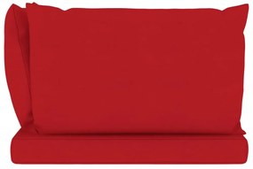 3 db piros szövet raklapkanapé-párna