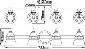 Kichler Talland KL-TALLAND4-PC-BATH Fali lámpa 4x3.5W/G9 IP44